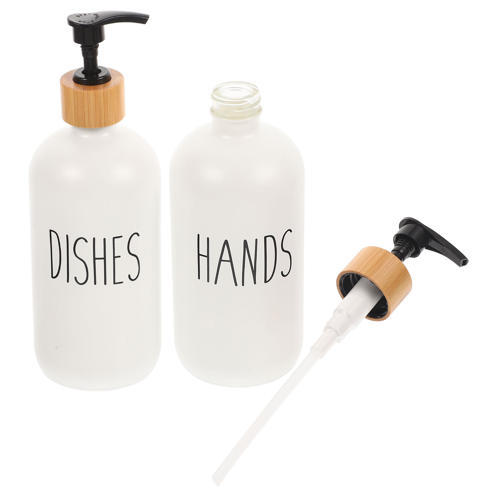 Glass Soap Dish - 2Pcs Premium Glass Soap Dispenser with