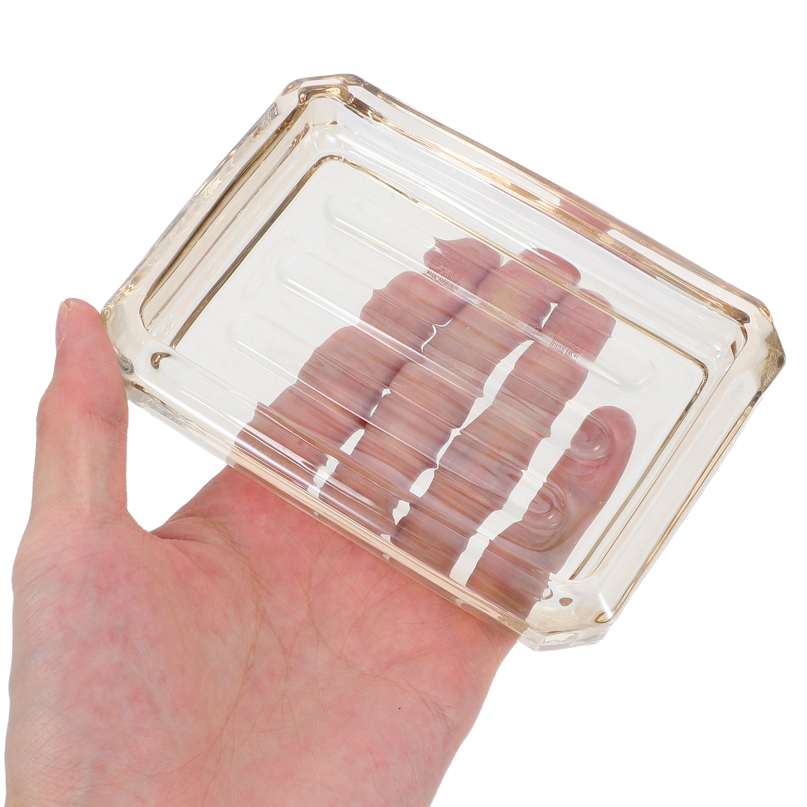Glass Soap Dish - Decorative Soap Dish Holder Bath Trays