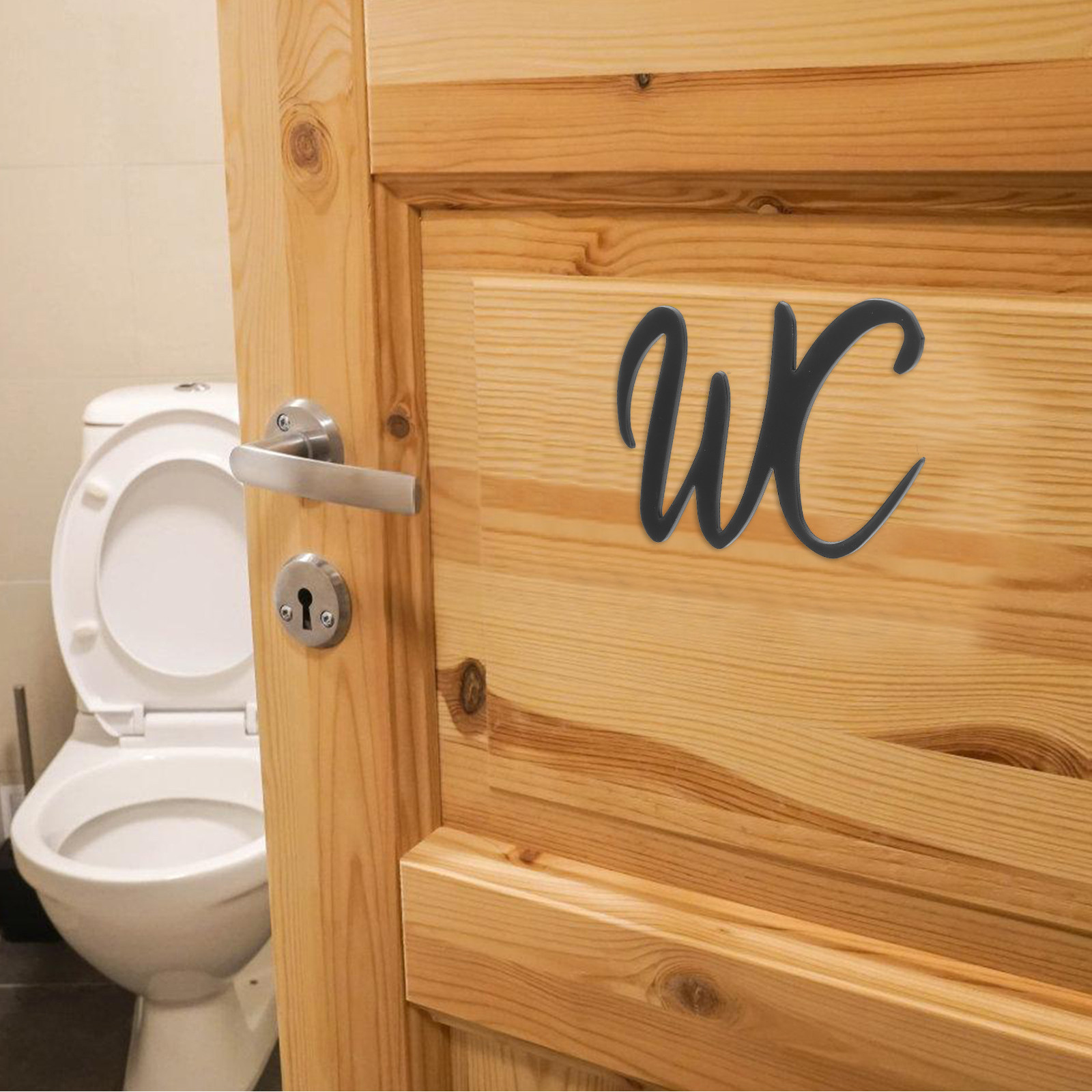 Home Bathroom Signs - Self-Adhesive Bathroom Sign Toilet Door Sign
