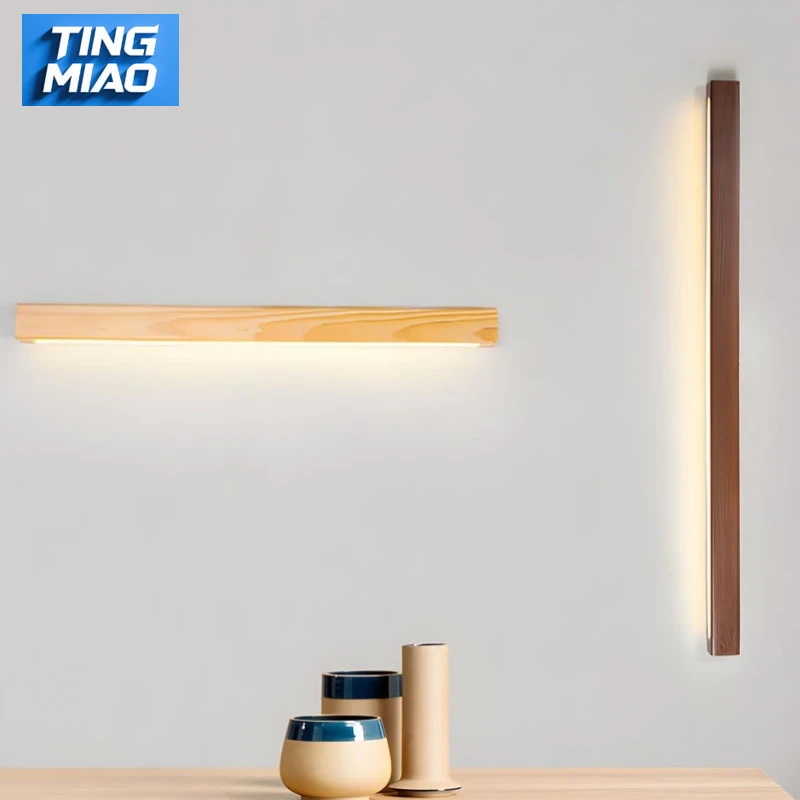 Japanese Home Bathroom Design - Japanese Wooden Slat Wall Lamp Minimalist