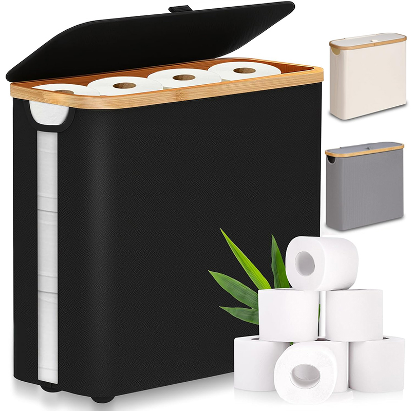 Toilet Paper Holder - Toilet Paper Storage Basket Foldable Large