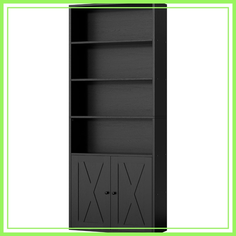 Home & Bathroom Building Products Pte Ltd - Industrial Bookshelf with Doors, 6 Shelf