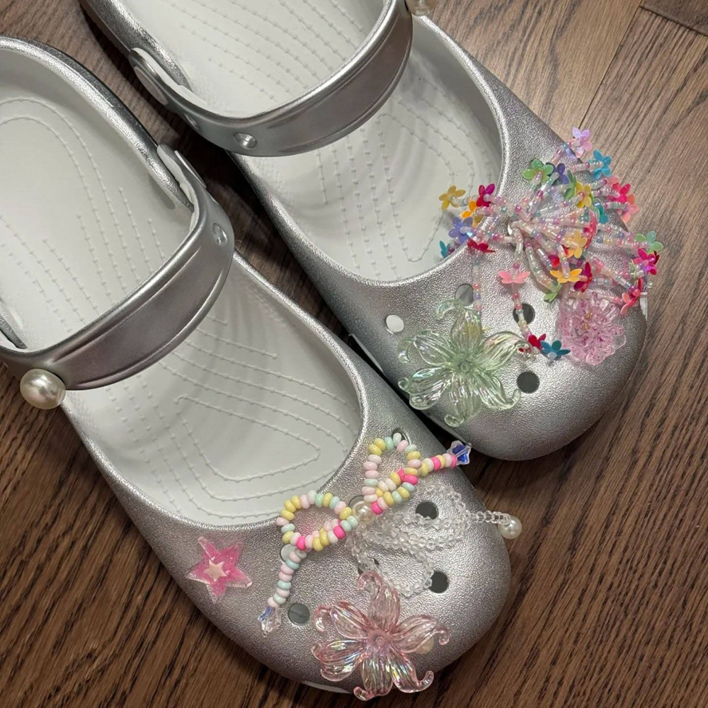 Home For Bathroom - Summer New Silver Slip-on Clogs Trendy