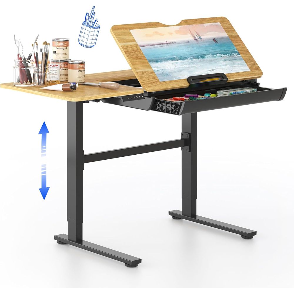 Home & Bathroom Building Products Pte Ltd - Adjustable Height Electric Standing Desk, 47.2x23.6,