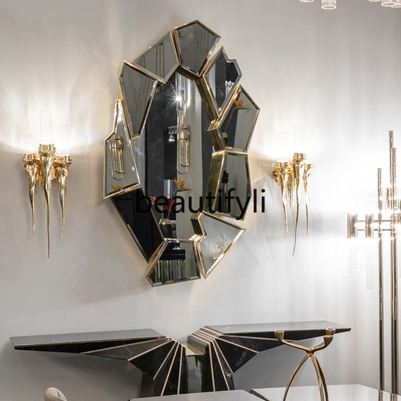 Home Theater Bathroom - High-End Entryway Wall-Mounted Decorative Mirror French