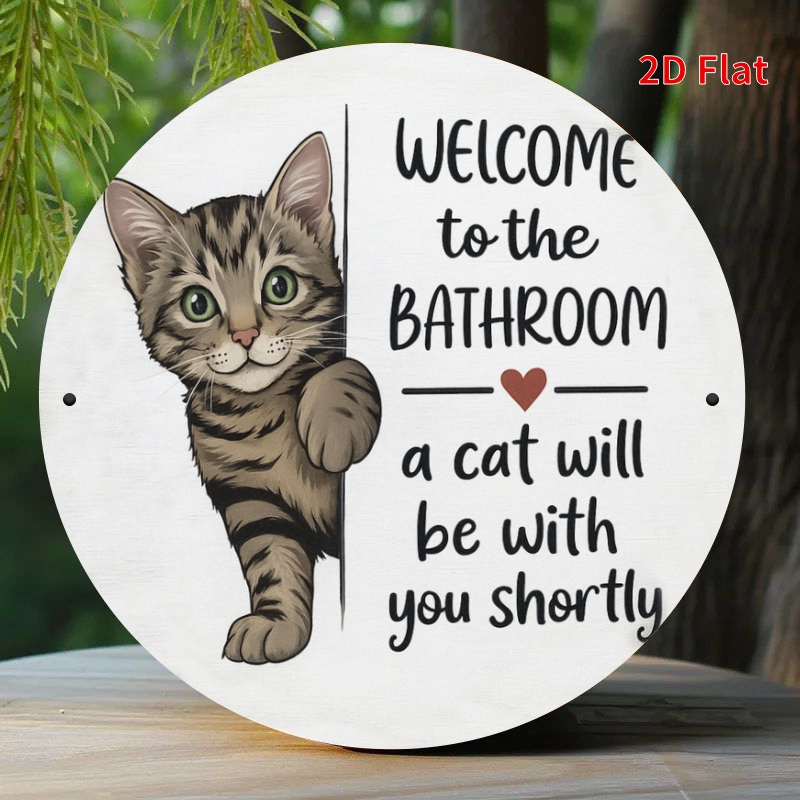 Home Bathroom Signs - 2D flat printing, a pair of
