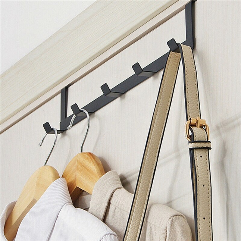 Home Bathroom Gadgets - Hooks Over The Door 5 Hooks