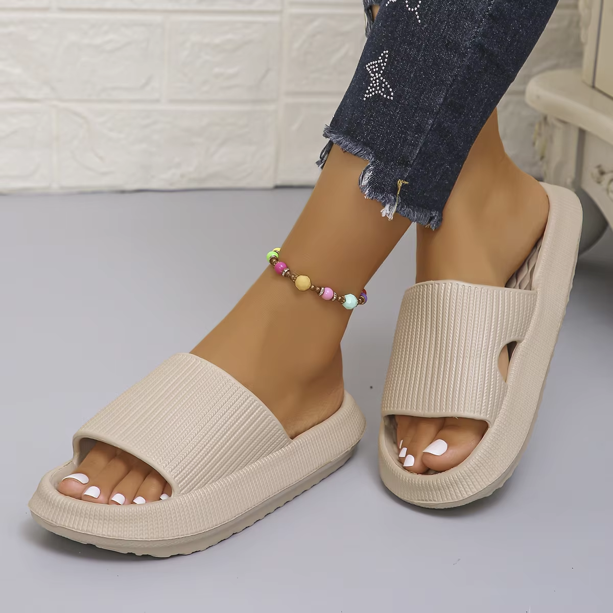 Home For Bathroom - Thick Bottom Cloud Slippers Women Soft