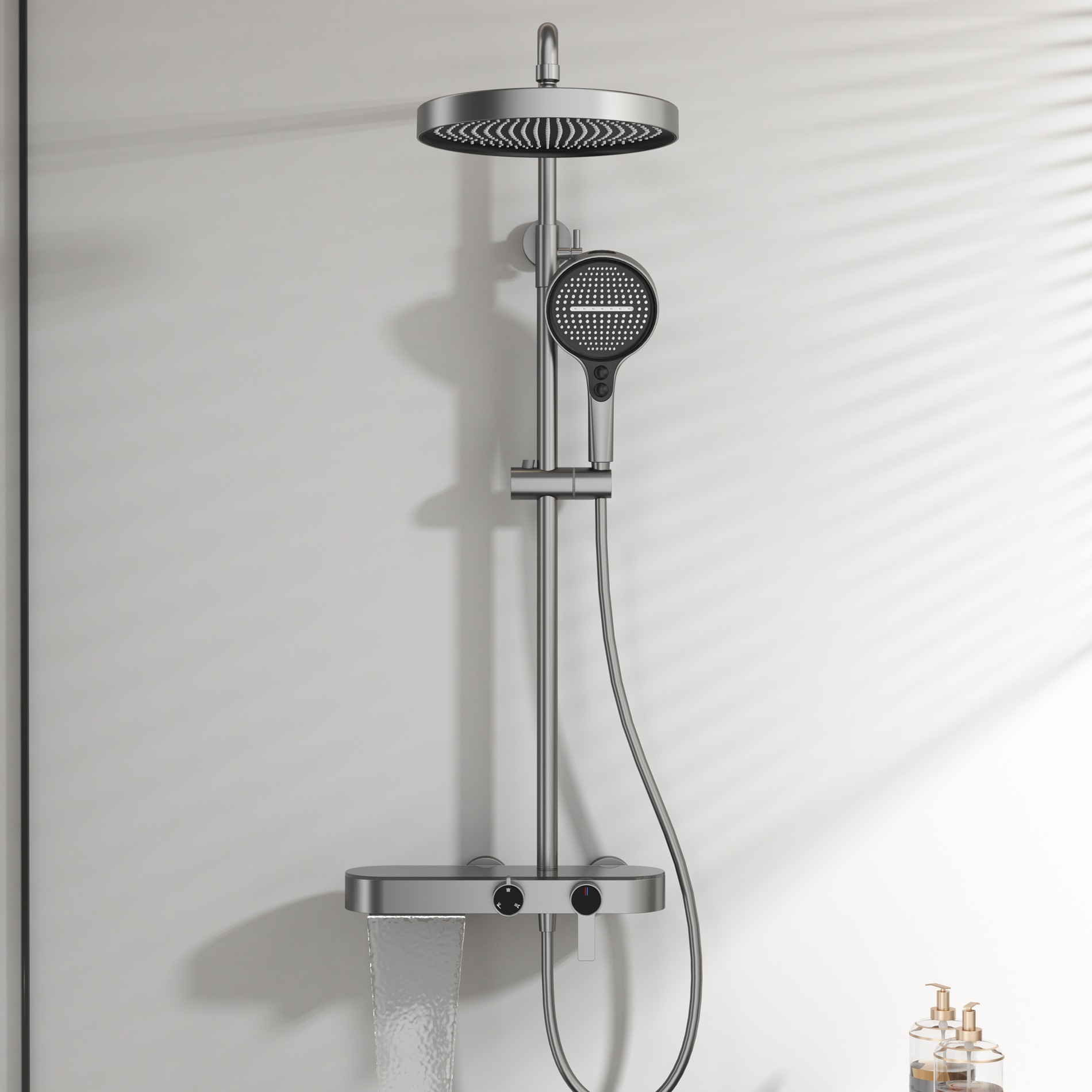 Home For Bathroom - Gunmetal Gray Shower Set For Home