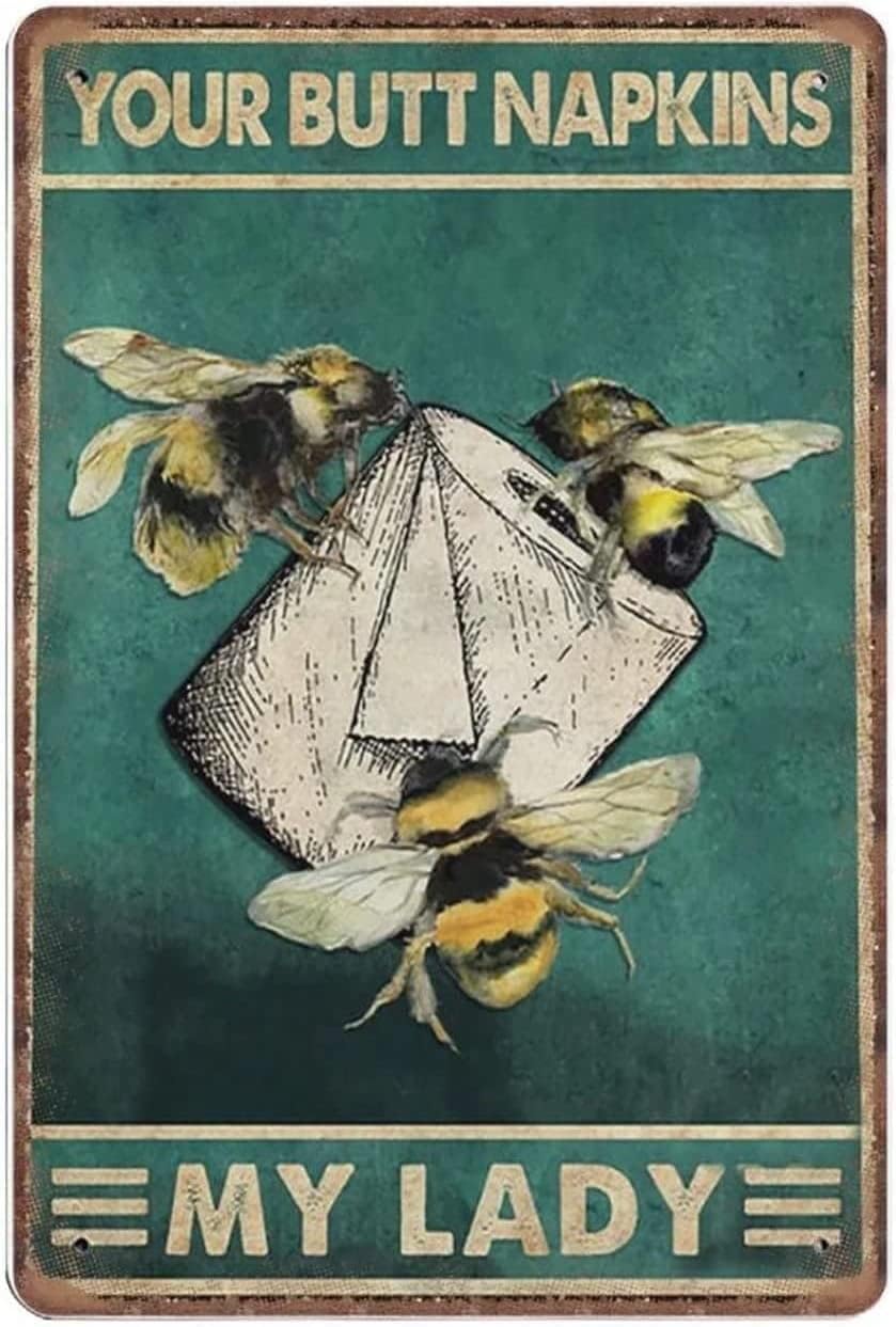 Funny Bee Your Butt Napkins My - огляд і ціна Home Bathroom Signs