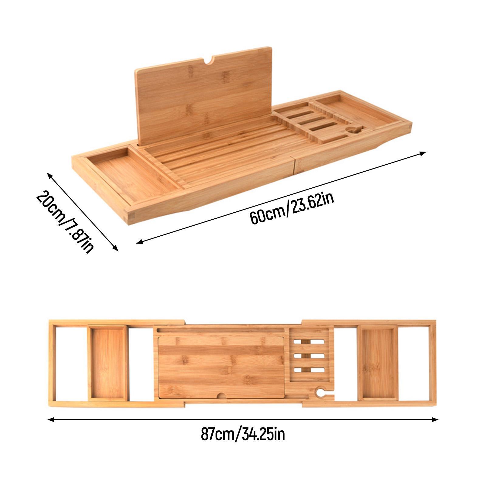 Premium Wooden Bathtub Caddy T - огляд і ціна Glass Soap Dish