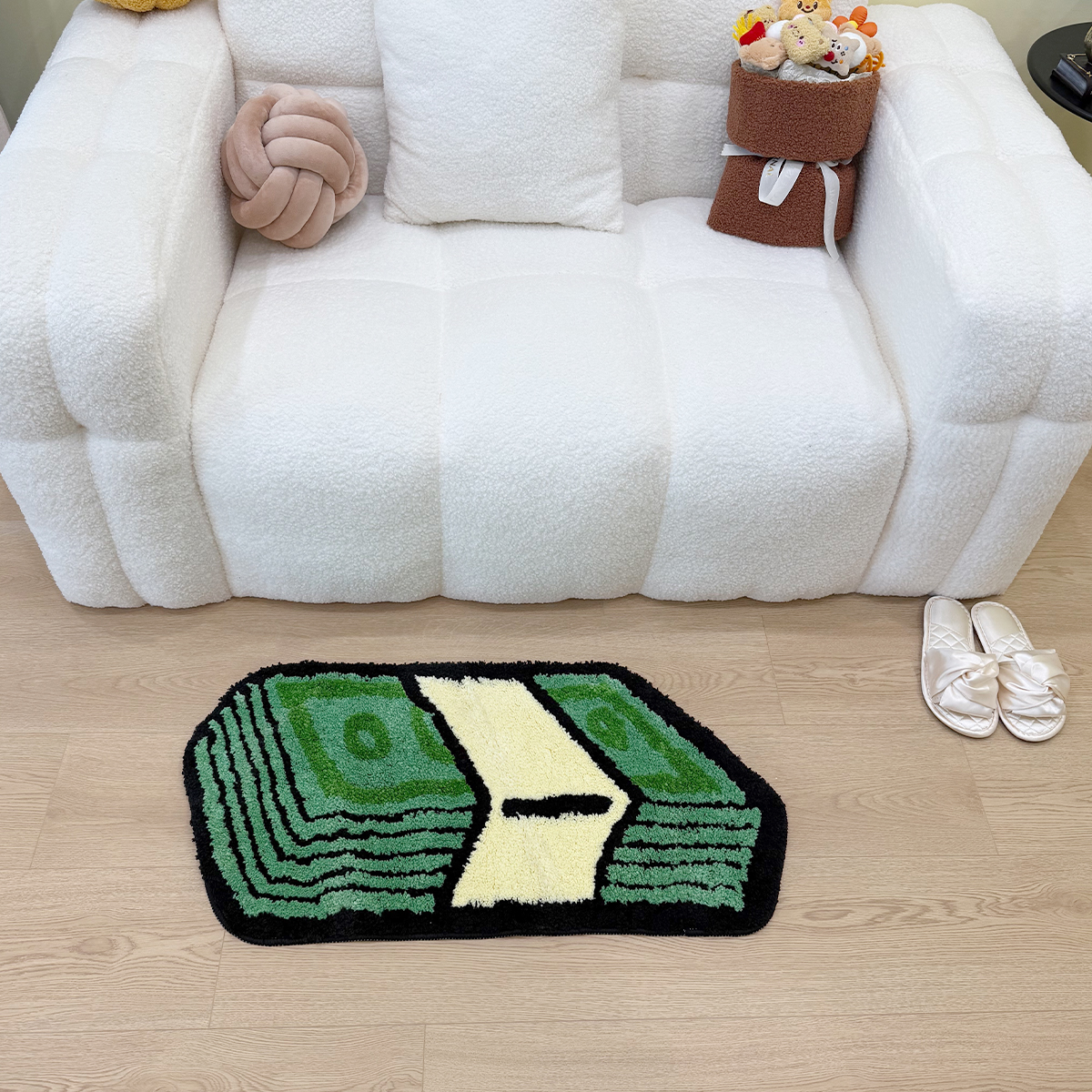 Cartoon Dollar Green Tufted Ru - огляд і ціна Home Bathroom Rugs