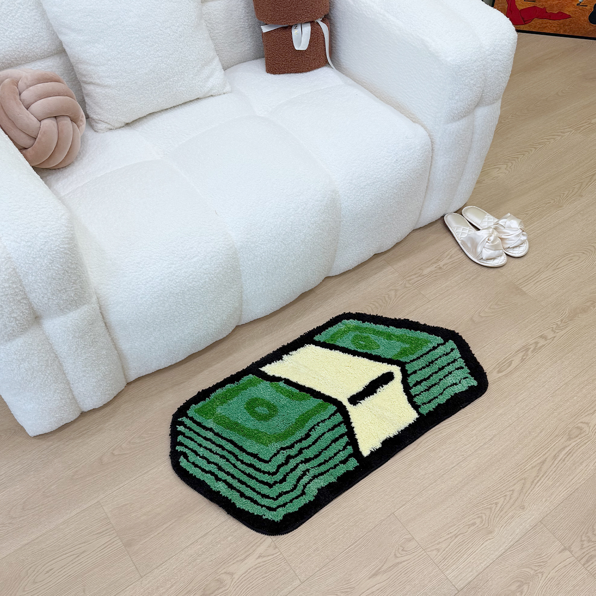 Cartoon Dollar Green Tufted Ru - огляд і ціна Home Bathroom Rugs