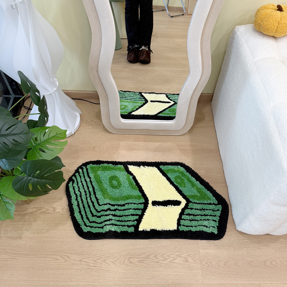 Cartoon Dollar Green Tufted Ru - огляд і ціна Home Bathroom Rugs