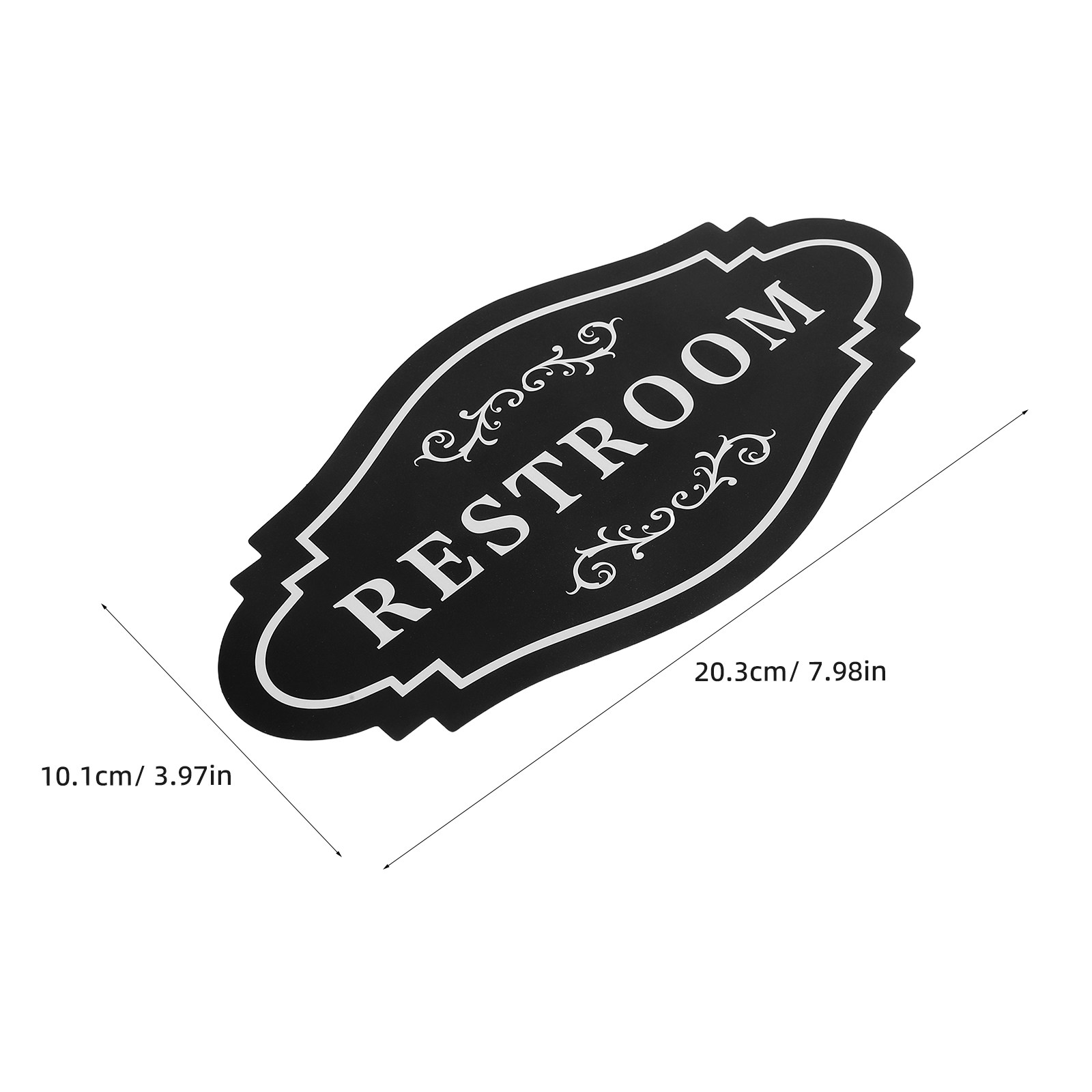 4Pcs Black Waterproof Vinyl Re - огляд і ціна Home Bathroom Signs