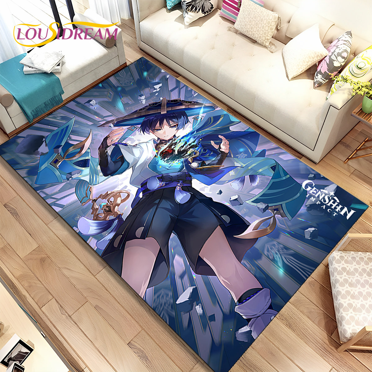 Genshin Impact Cartoon Game Ar - огляд і ціна Home Bathroom Rugs