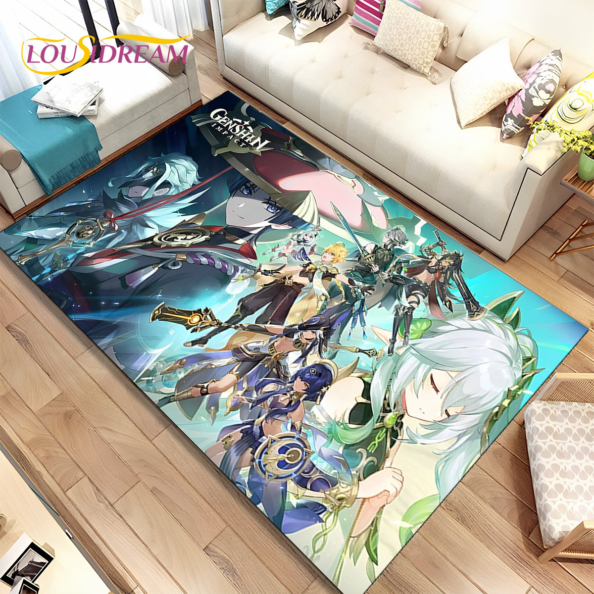 Genshin Impact Cartoon Game Ar - огляд і ціна Home Bathroom Rugs