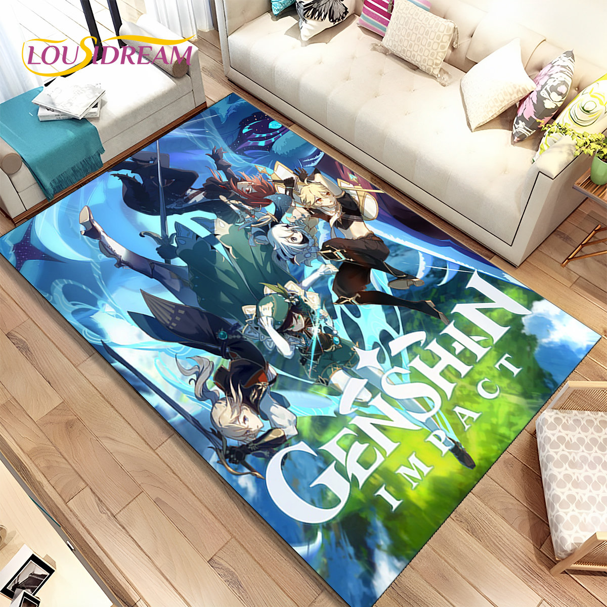 Genshin Impact Cartoon Game Ar - огляд і ціна Home Bathroom Rugs