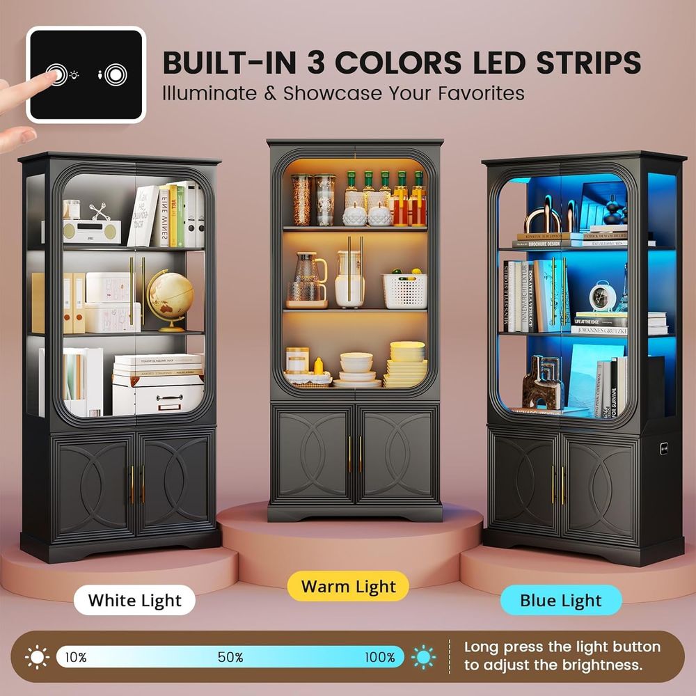 69 Tall Glass Display Cabinet  - огляд і ціна Home & Bathroom Building Products Pte Ltd