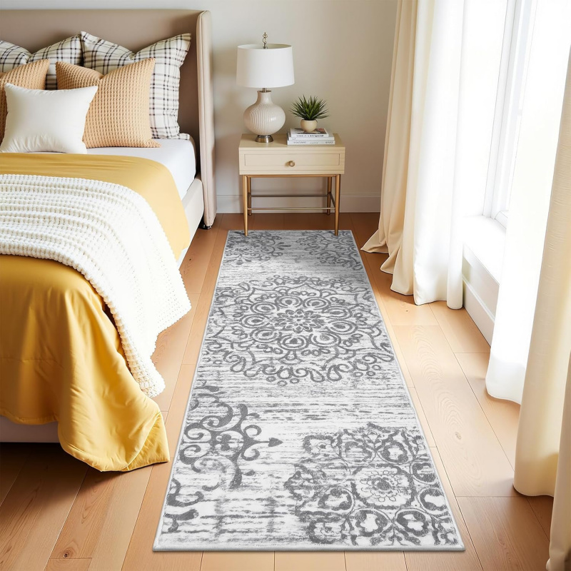 VIKAMA Grey Palace-Style Rug D - огляд і ціна Home Bathroom Rugs
