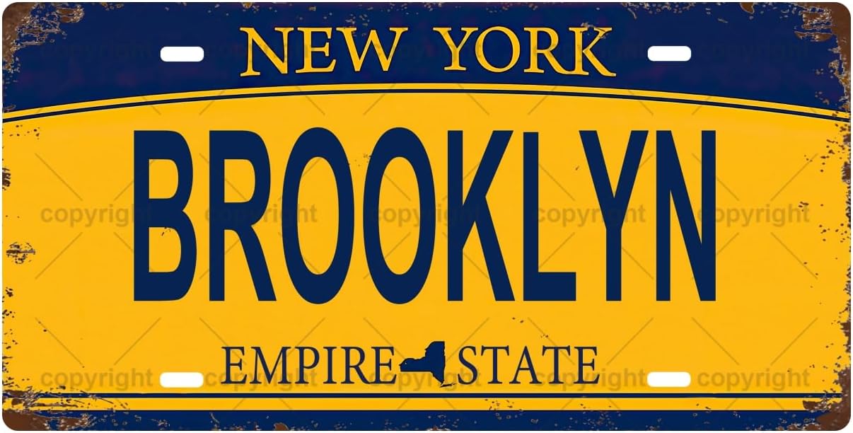 BROOKLYN Vintage Metal Tin Sig - огляд і ціна Home Bathroom Signs