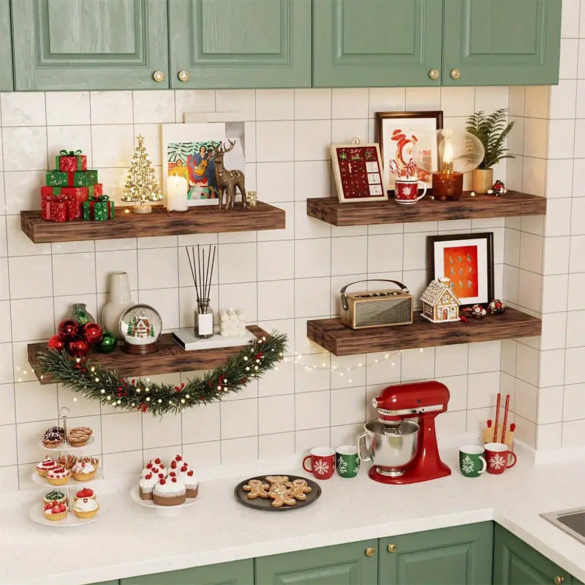 4 Sets 15.8in Floating Shelves - огляд і ціна Home Essentials Bathroom Storage