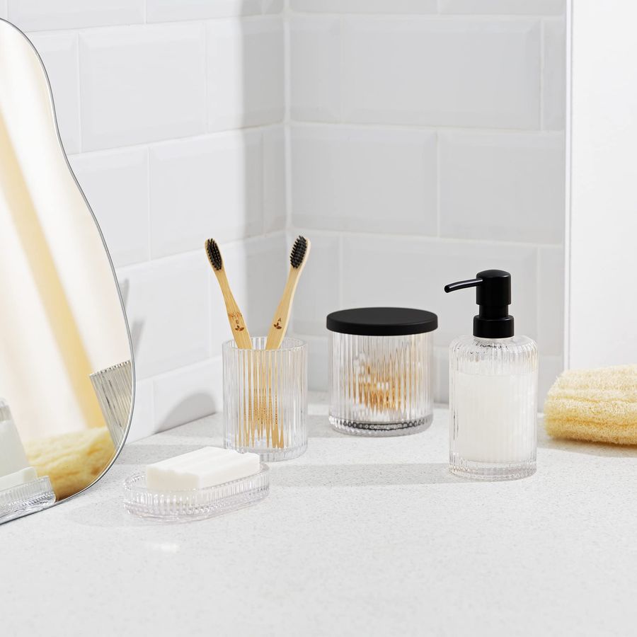 Glass Bathroom Accessories Set - огляд і ціна Glass Soap Dish