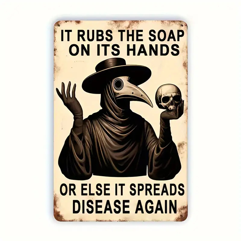 Vintage Hand Washing Reminder, - огляд і ціна Home Bathroom Signs