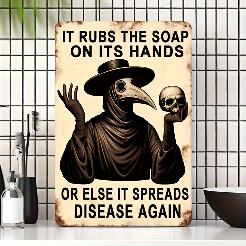 Vintage Hand Washing Reminder, - огляд і ціна Home Bathroom Signs