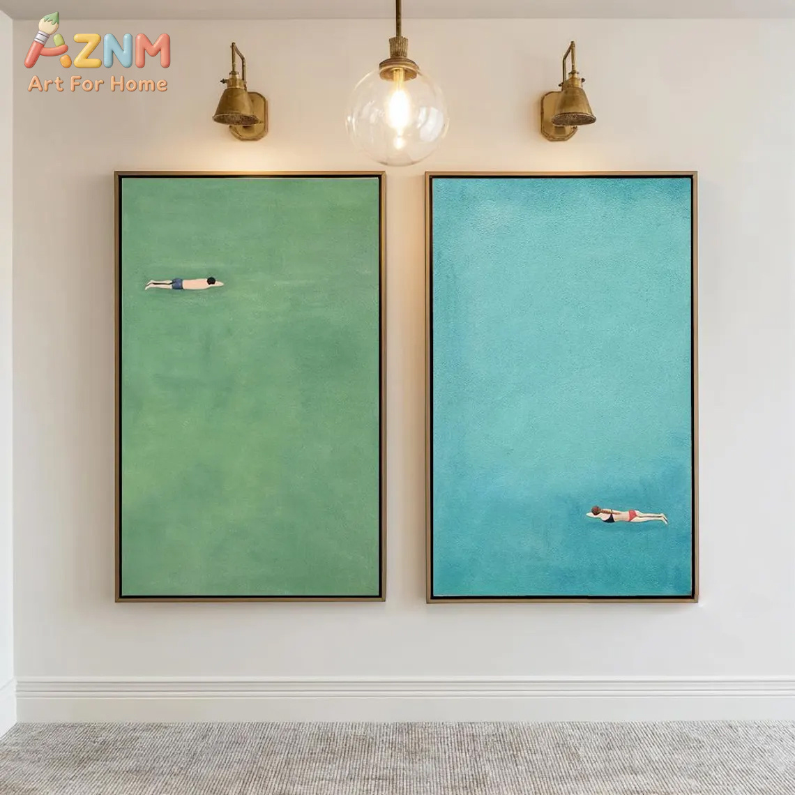 AZNM Minimalist Swimmer Canvas - огляд і ціна Home Bathroom Pictures