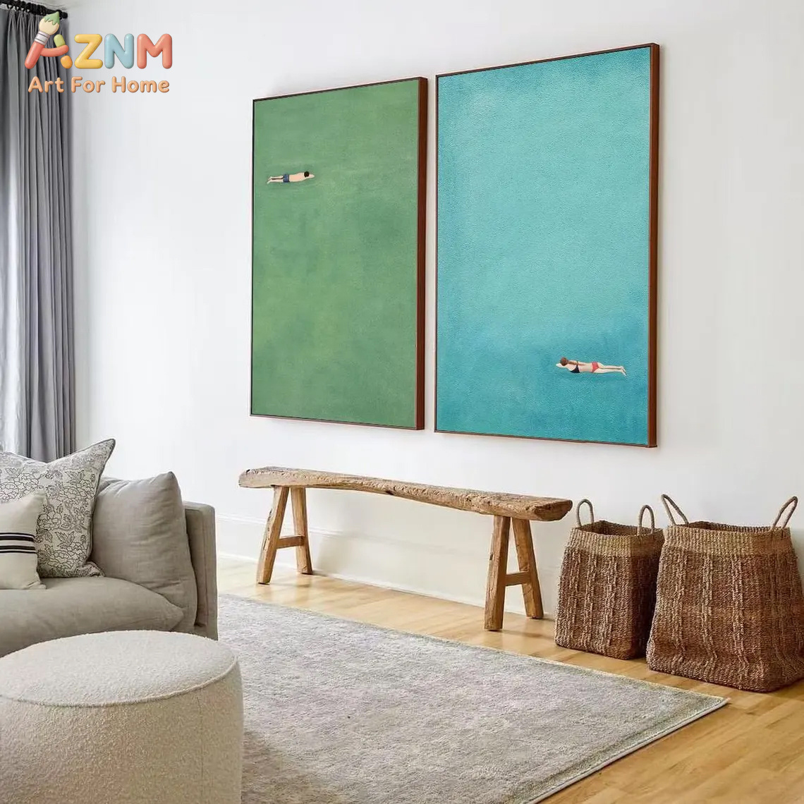 AZNM Minimalist Swimmer Canvas - огляд і ціна Home Bathroom Pictures