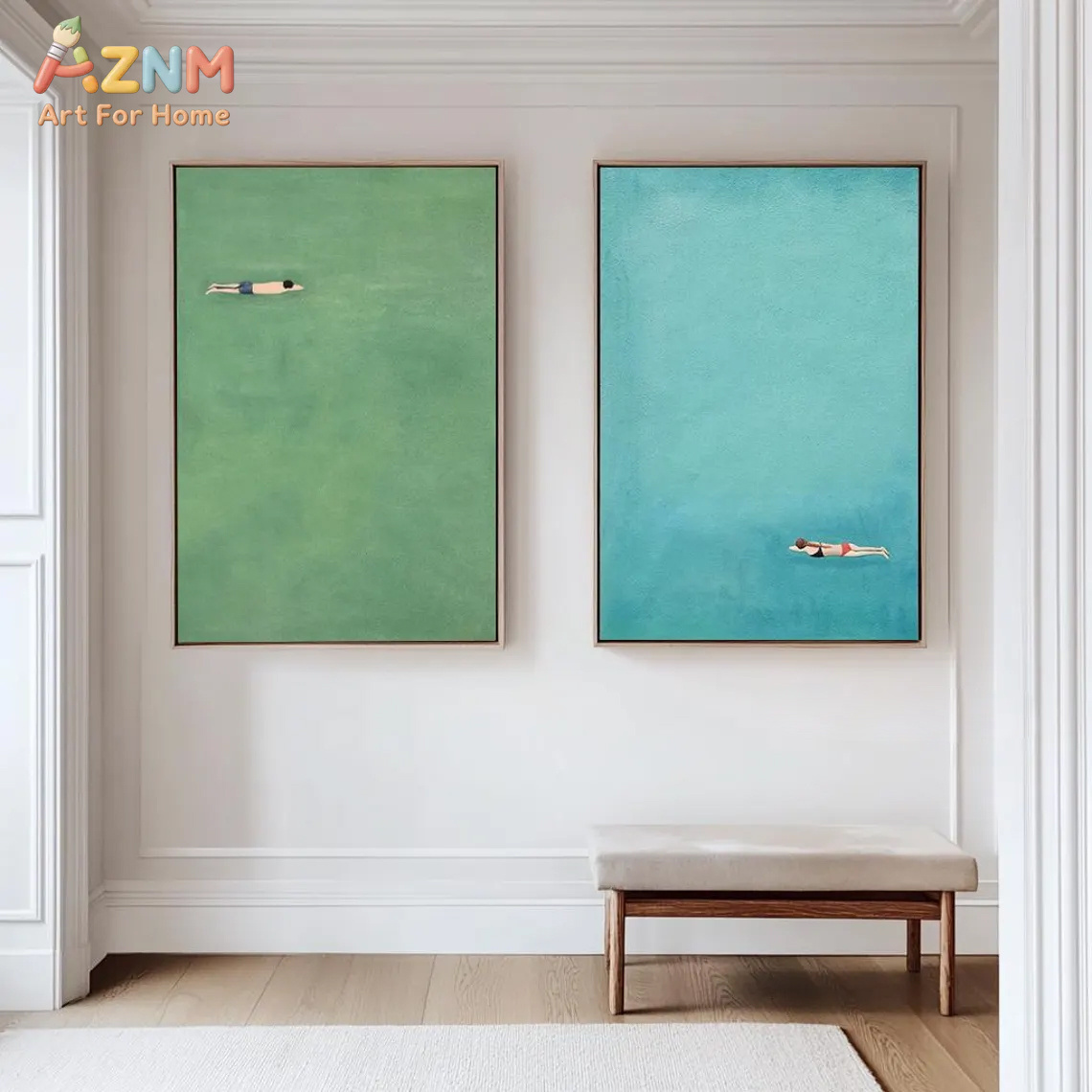 AZNM Minimalist Swimmer Canvas - огляд і ціна Home Bathroom Pictures