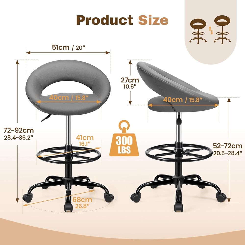 Gray 2-Pack Ergonomic PU Leath - огляд і ціна Home & Bathroom Building Products Pte Ltd