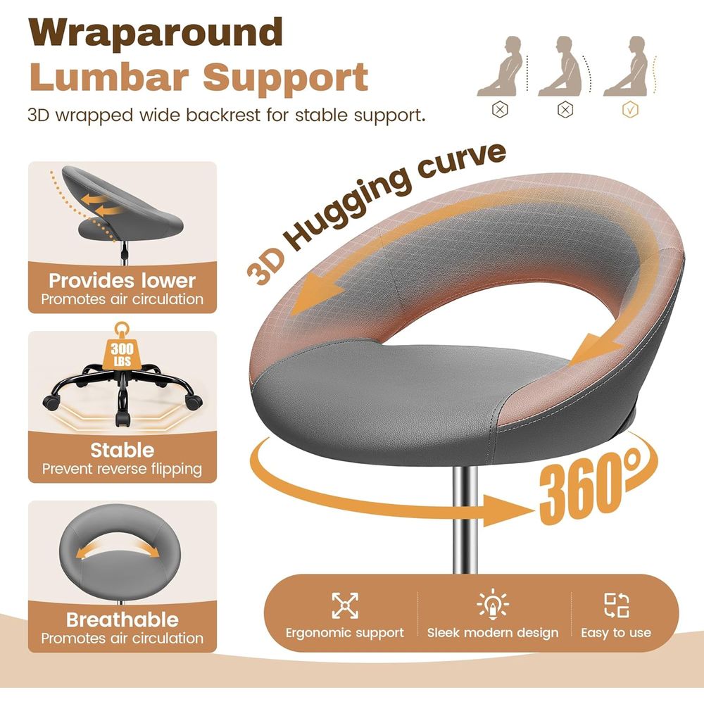 Gray 2-Pack Ergonomic PU Leath - огляд і ціна Home & Bathroom Building Products Pte Ltd
