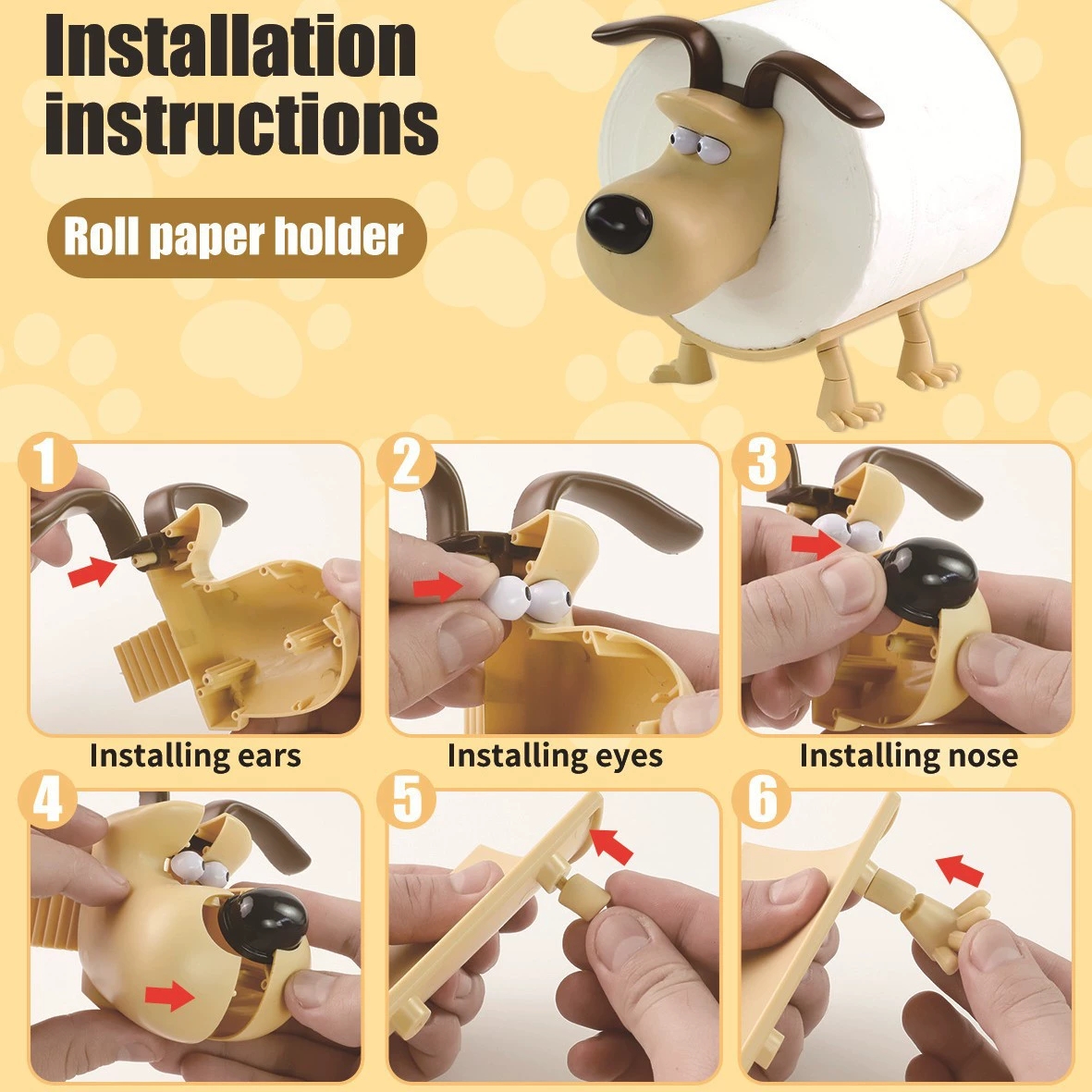Fun Dog Toilet Paper Holder Ho - огляд і ціна Toilet Paper Holder
