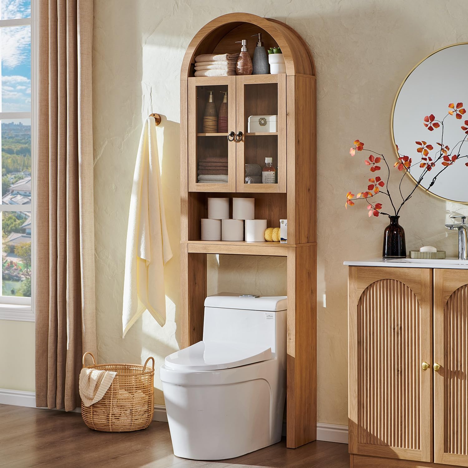 Arched Over The Toilet Storage - огляд і ціна Home Goods Bathroom Cabinets