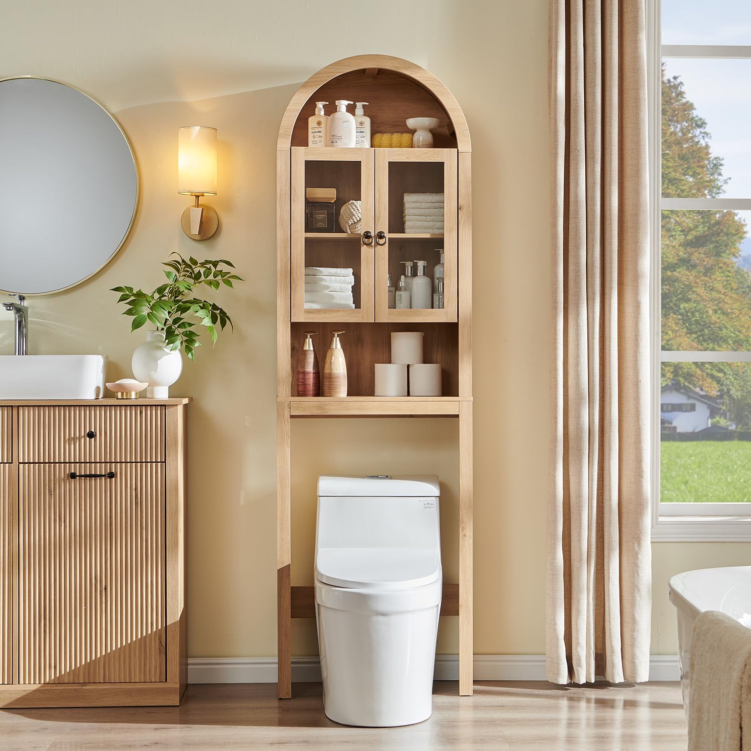 Arched Over The Toilet Storage - огляд і ціна Home Goods Bathroom Cabinets