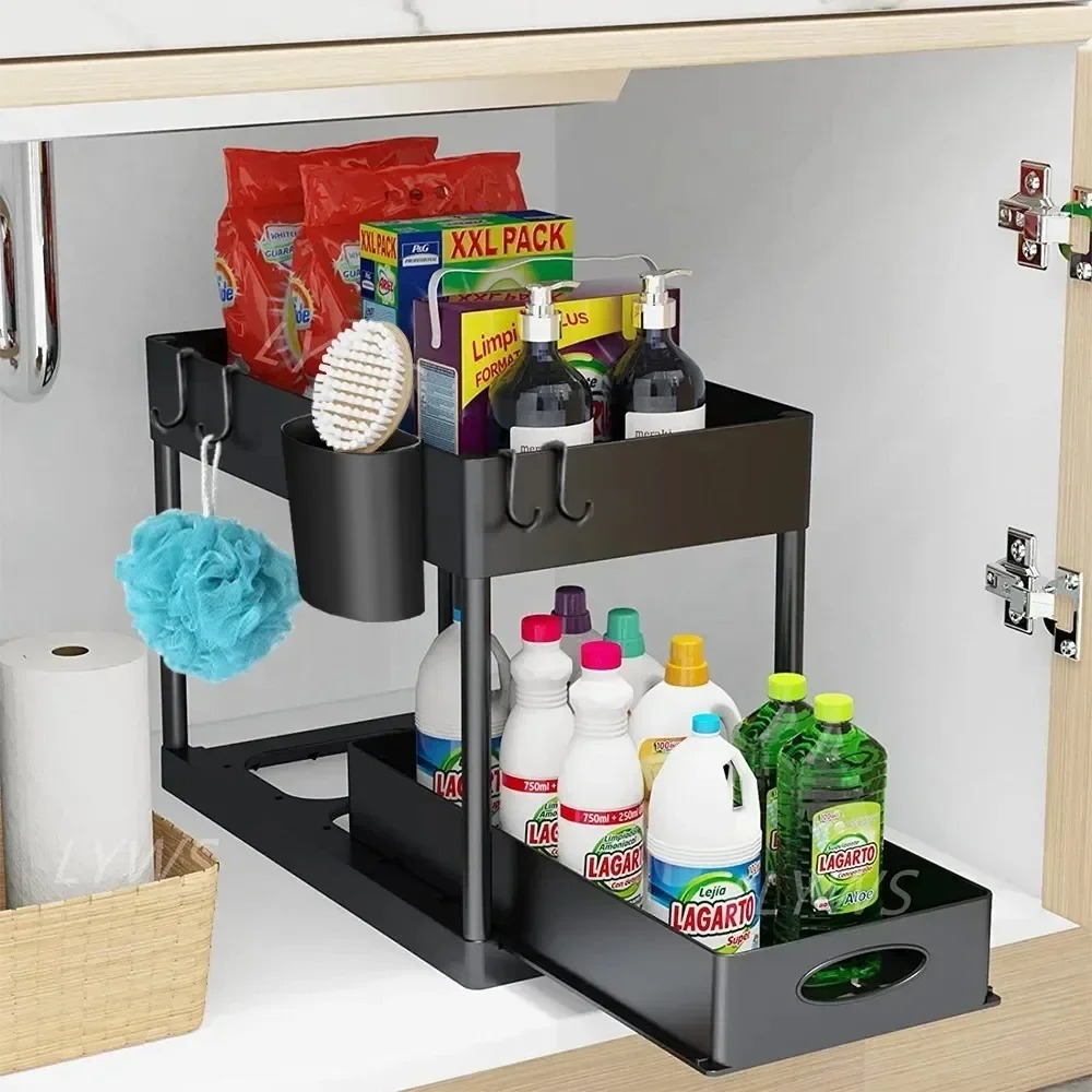 2-Tier Pull Out Under Sink Org - огляд і ціна Home Goods Bathroom Cabinets