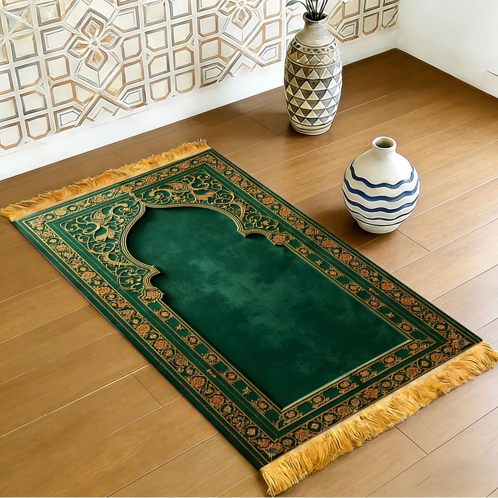 Dark Green Gold Floral Arch Is - огляд і ціна Home Bathroom Rugs