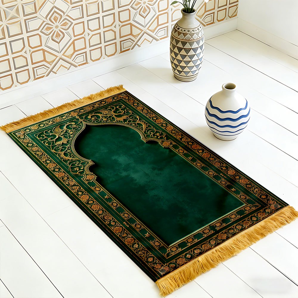 Dark Green Gold Floral Arch Is - огляд і ціна Home Bathroom Rugs
