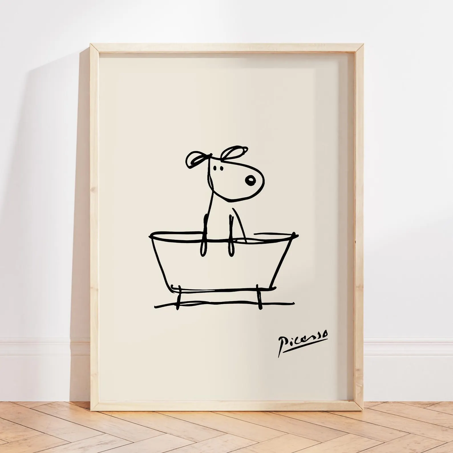 Dog in a Bathtub Wall Art Prin - огляд і ціна Home Bathroom Pictures