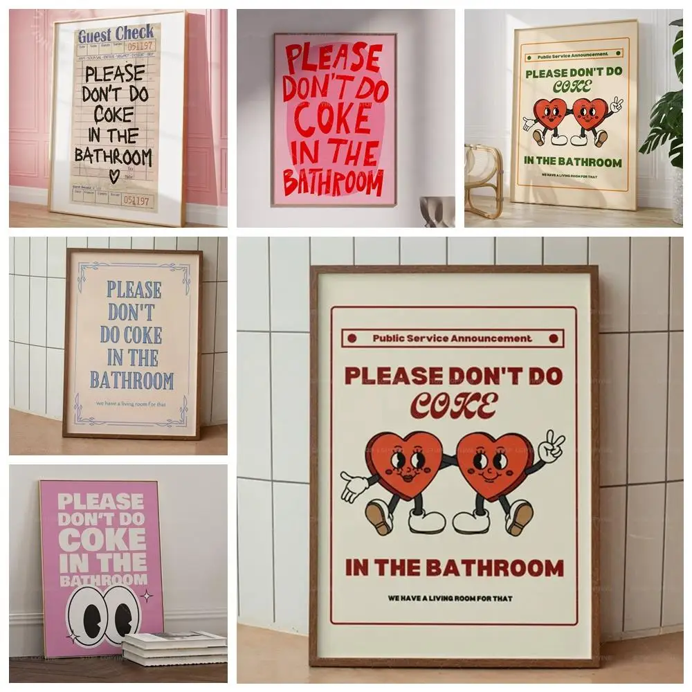 Retro Please Don't Do Coke In  - огляд і ціна Home Bathroom Pictures