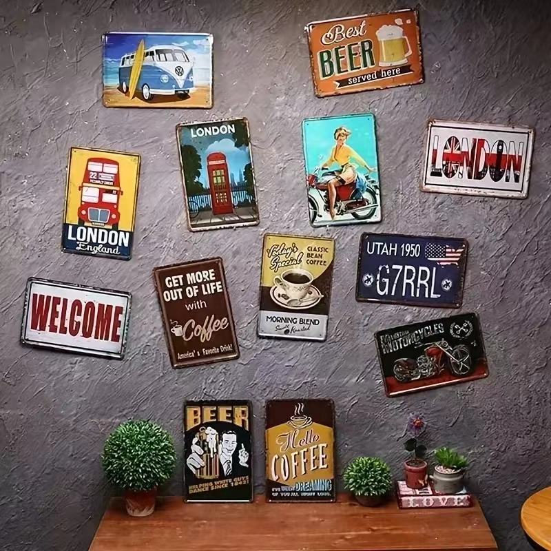 Vintage Bar Metal Signs Bathro - огляд і ціна Home Bathroom Signs