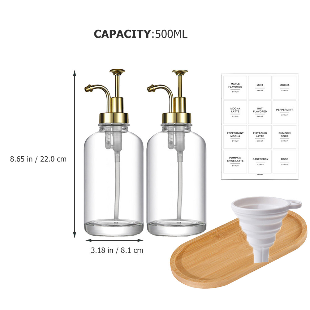 2Pcs Stylish Press Pump Glass  - огляд і ціна Glass Soap Dish
