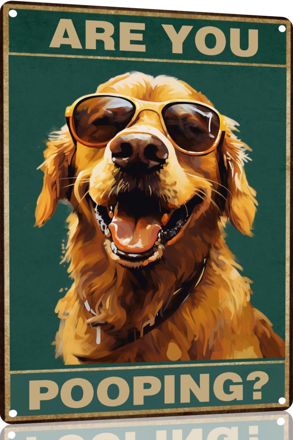 Metal Sign Golden Retriever Ar - огляд і ціна Home Bathroom Signs