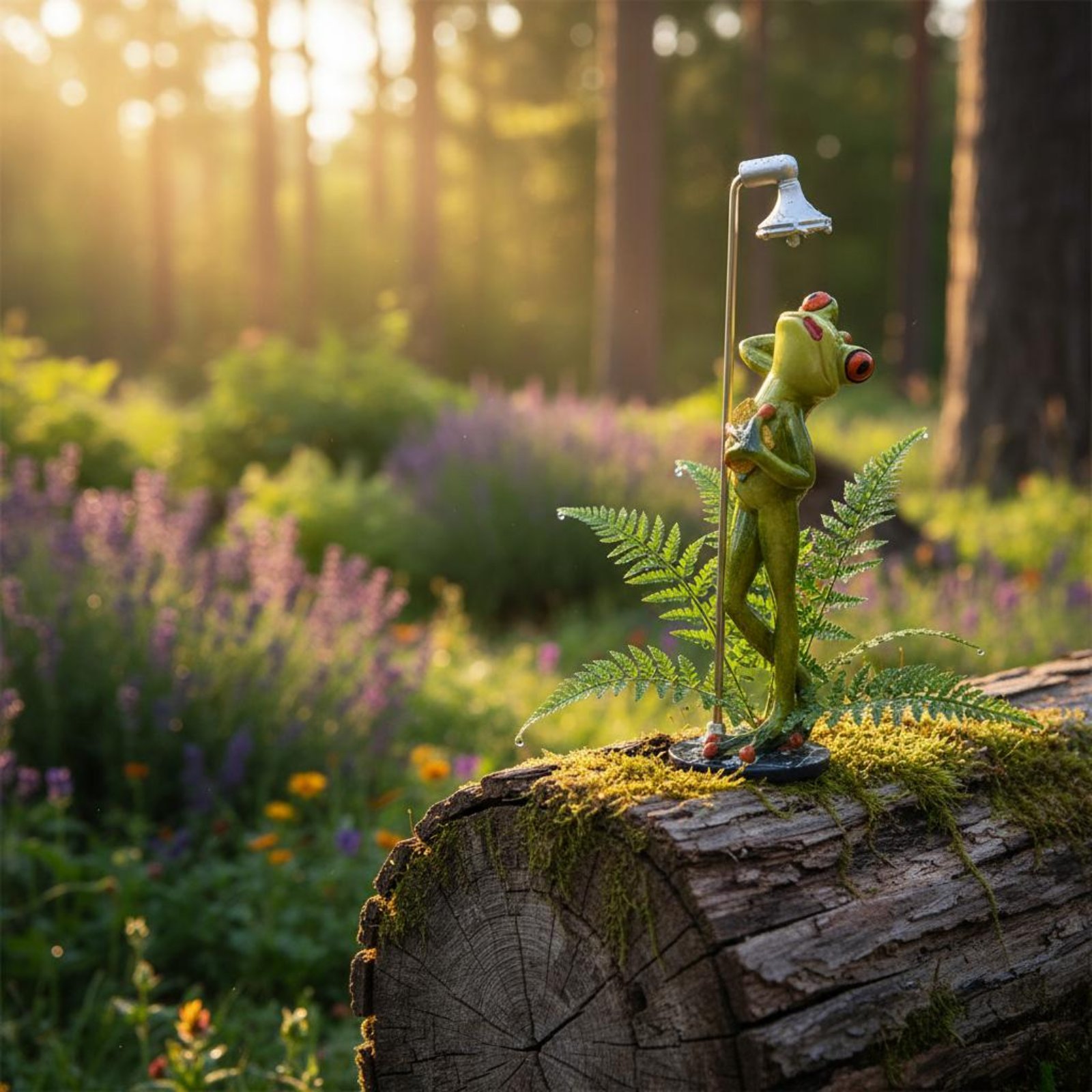 Showering Frog Figurine Novelt - огляд і ціна Home For Bathroom