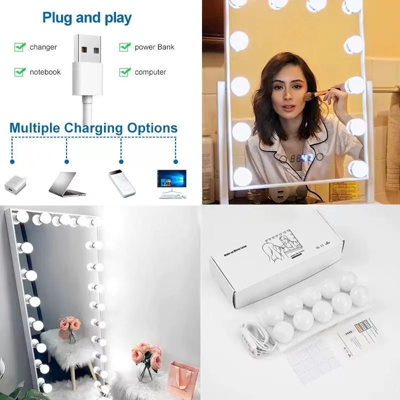 LED Light Paste Mirror Makeup  - огляд і ціна Home Theater Bathroom