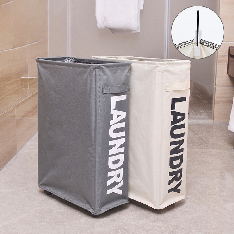 Foldable Fabric Laundry Hamper - огляд і ціна Home Essentials Bathroom Storage