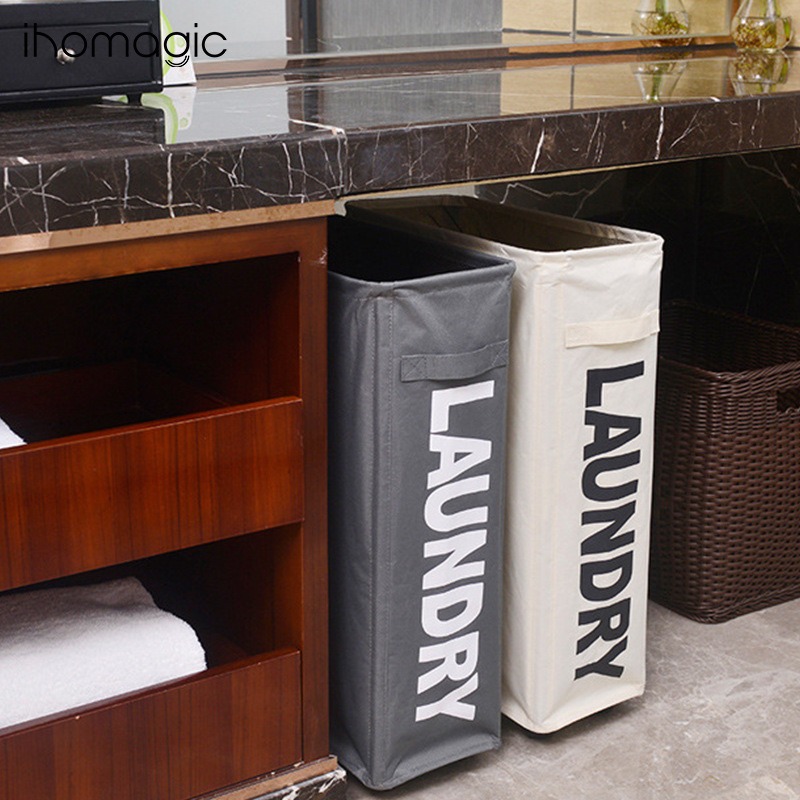 Foldable Fabric Laundry Hamper - огляд і ціна Home Essentials Bathroom Storage