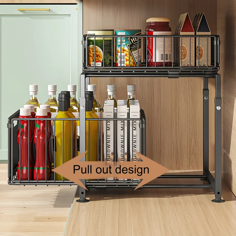 Positioning Clips 2 Tier Pull  - огляд і ціна Home Goods Bathroom Cabinets